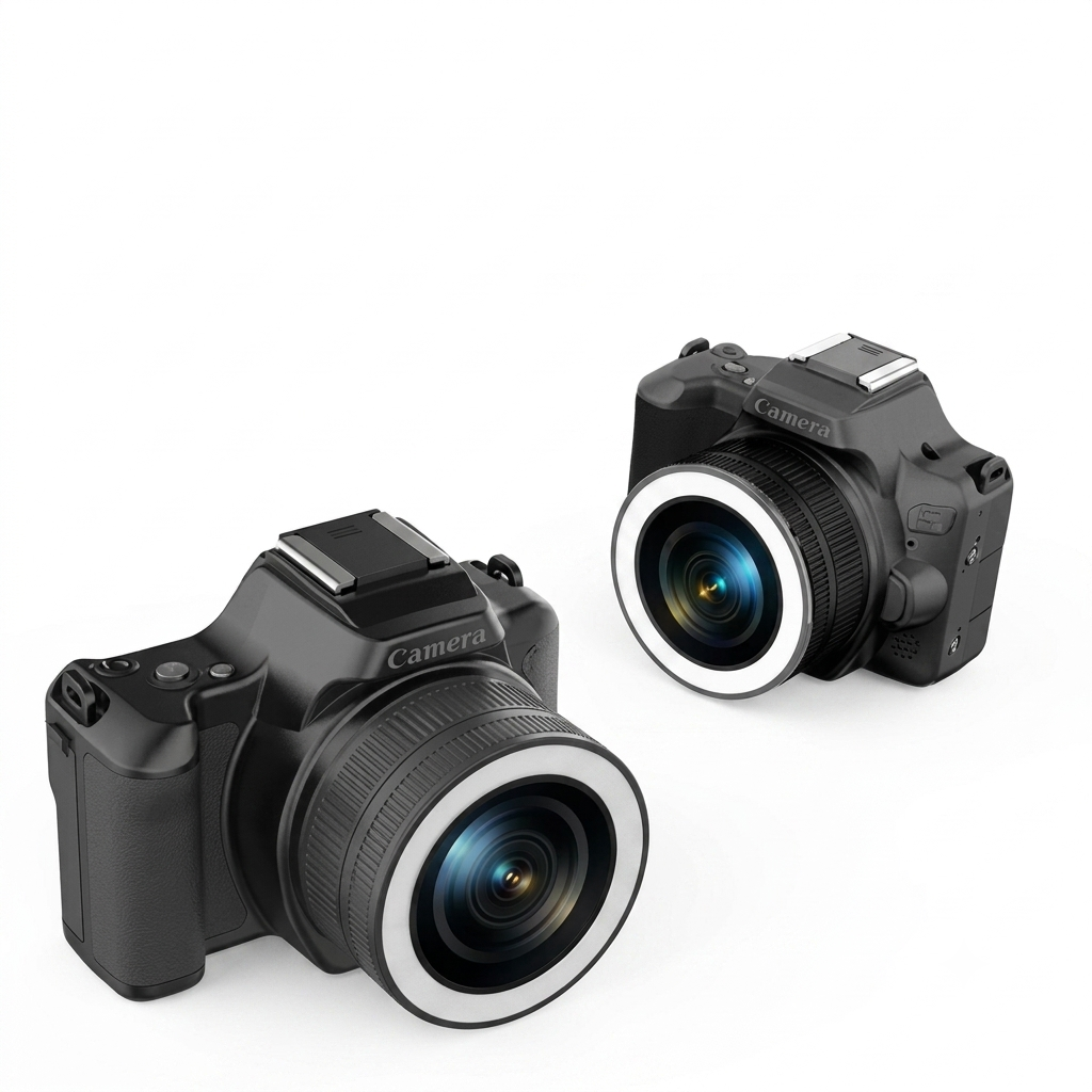 48MP 2K HD Digital SLR Camera with 16x Zoom and Integrated Ring Light