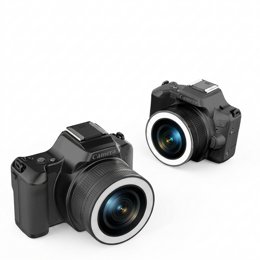 48MP 2K HD Digital SLR Camera with 16x Zoom and Integrated Ring Light